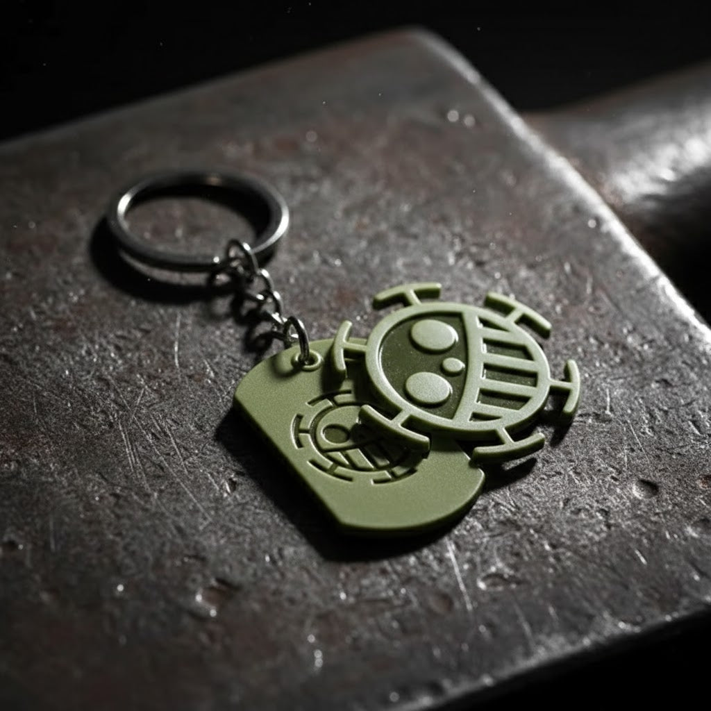 One Piece Luffy and Ace Skull Keychain Metal Pirate Pendant