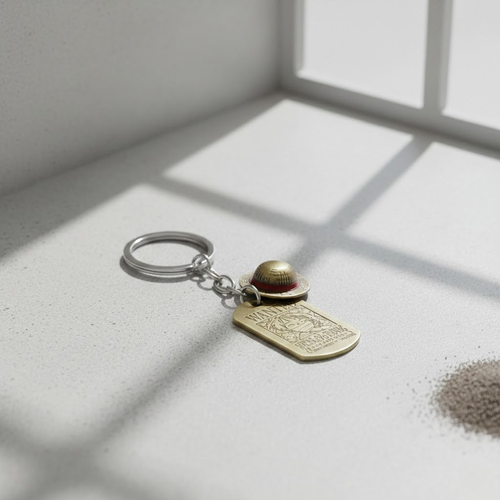 One Piece Luffy and Ace Skull Keychain Metal Pirate Pendant