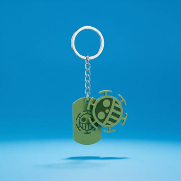 One Piece Luffy and Ace Skull Keychain Metal Pirate Pendant