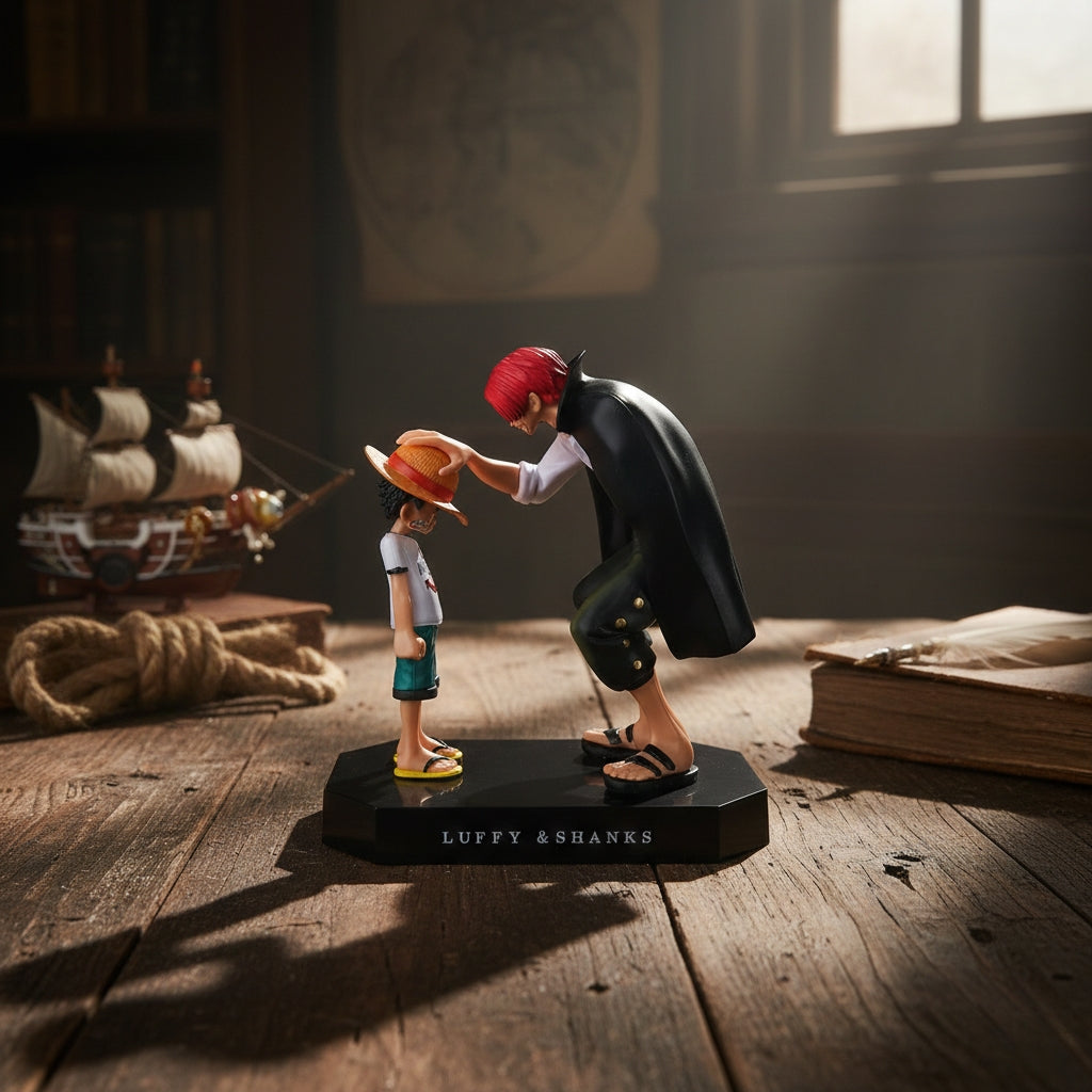 One Piece Luffy and Shanks Action Figure 19cm Anime Collectible