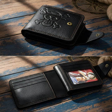 One Piece Straw Hat Pirates PU Leather Wallet Compact Card Holder