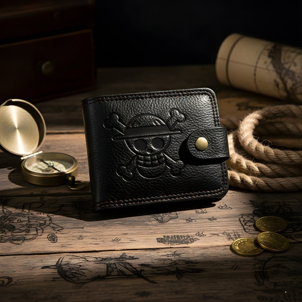 One Piece Straw Hat Pirates PU Leather Wallet Compact Card Holder