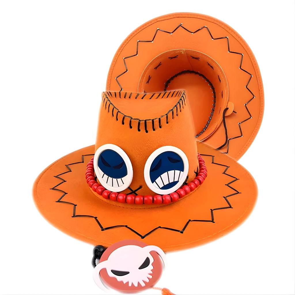 One Piece Fire Fist Ace Cowboy Hat Anime Cosplay Western Style