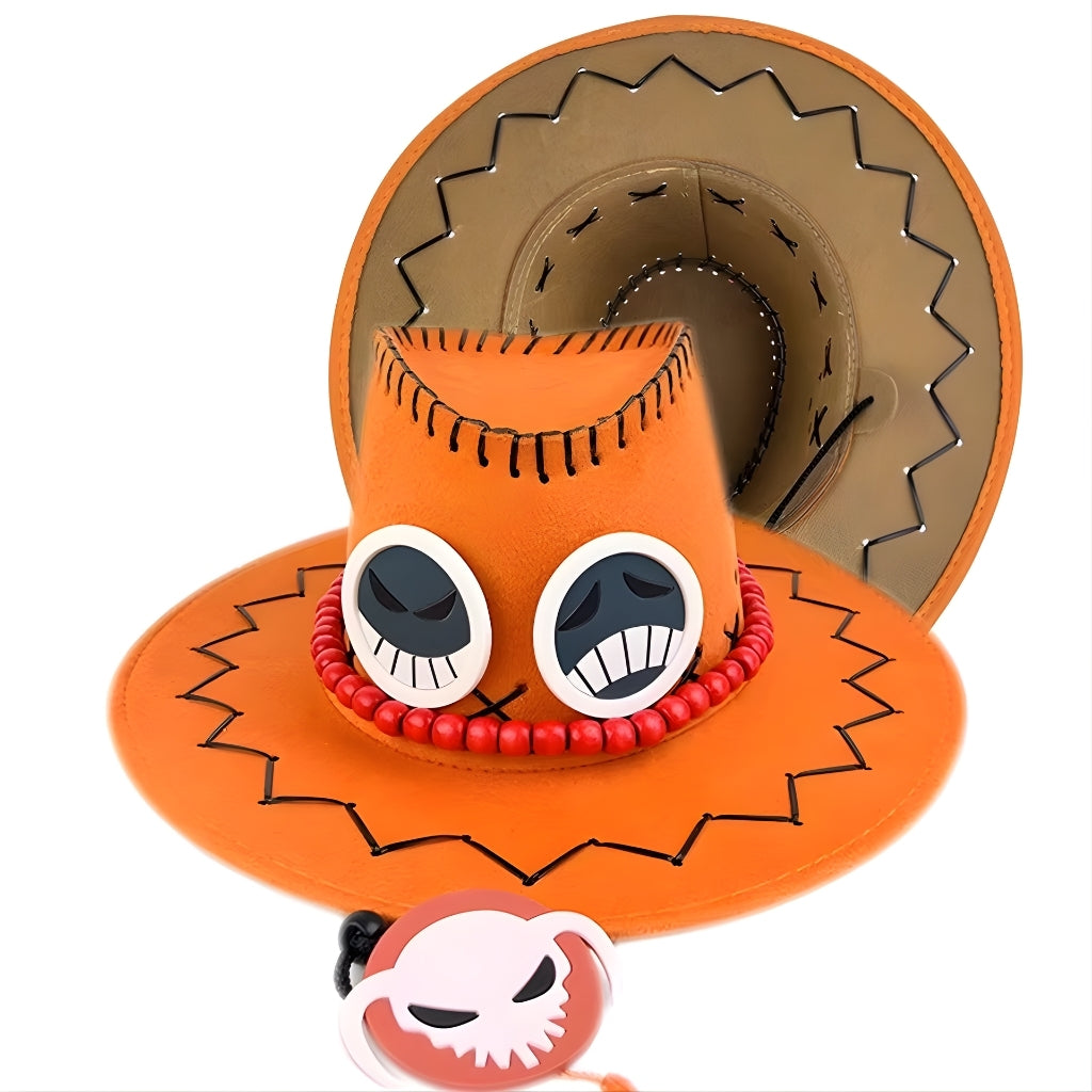 One Piece Fire Fist Ace Cowboy Hat Anime Cosplay Western Style