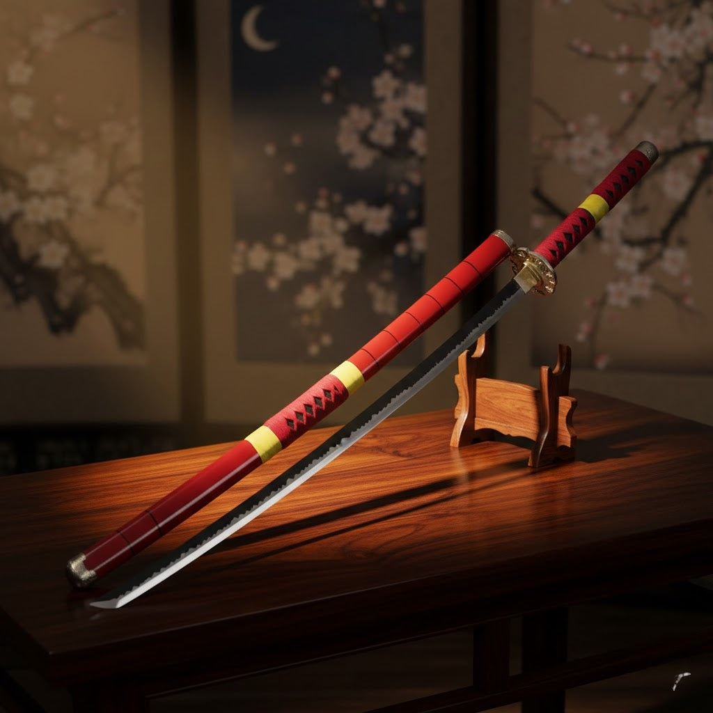 Roronoa Zoro Wooden Katana Premium Anime Cosplay (Sandai kitetsu)