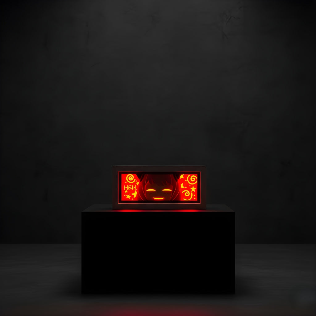 SPY×FAMILY Anya Forger Anime Paper Carving Lamp LED Light Box Multi Color Remote Control Battery & USB Powered