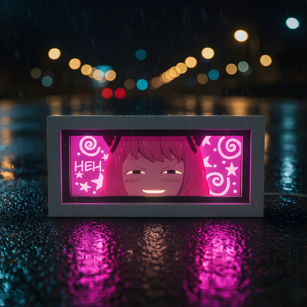 SPY×FAMILY Anya Forger Anime Paper Carving Lamp LED Light Box Multi Color Remote Control Battery & USB Powered
