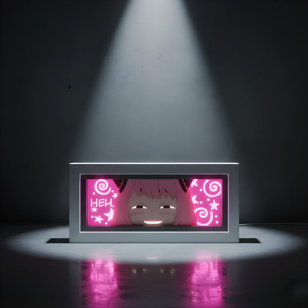 SPY×FAMILY Anya Forger Anime Paper Carving Lamp LED Light Box Multi Color Remote Control Battery & USB Powered