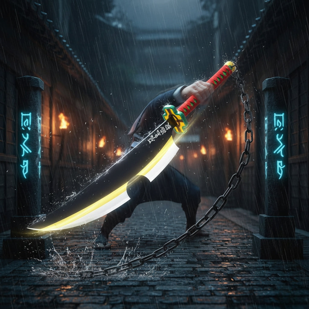 Tengen Uzui Cosplay Sword Demon Slayer Anime Katana for Fans