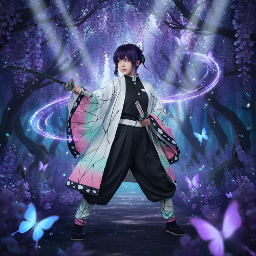 Shinobu Anime Cosplay Haori Costume